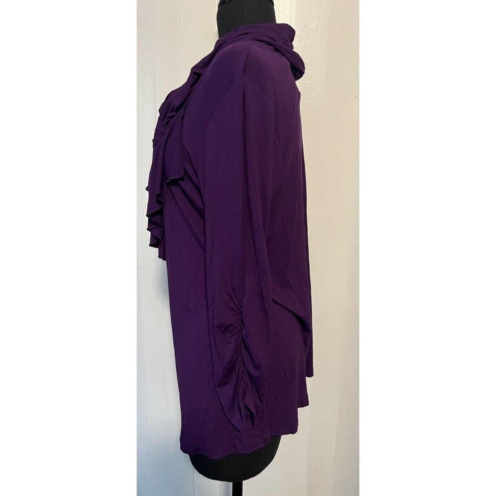 New York & Company Sweater Women's XL Long Sleeve Round Neck Purple Casual - Picture 4 of 10
